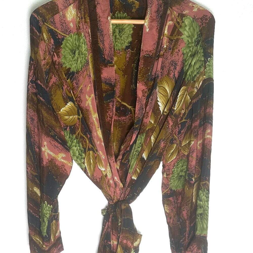 Beautiful Silk Sari Kimono Robe